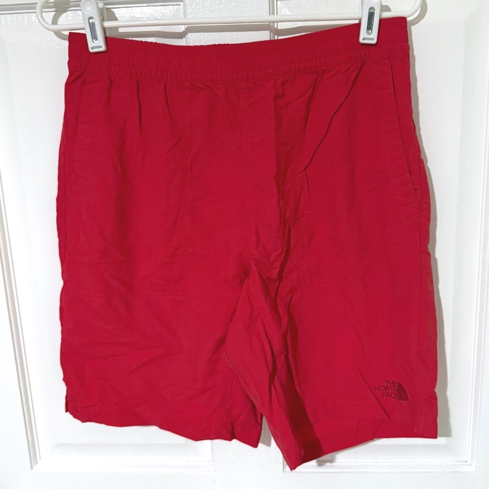The North Face Mens FlashDry Red Athletic Hiking Shorts Small 8 Inch Inseam
